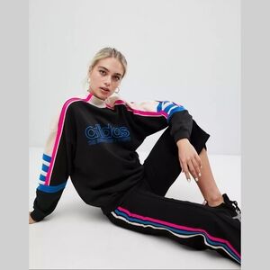 Adidas Originals Aa-42 Motorcross Wide Leg Track Pant In Black Size XS